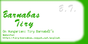 barnabas tiry business card